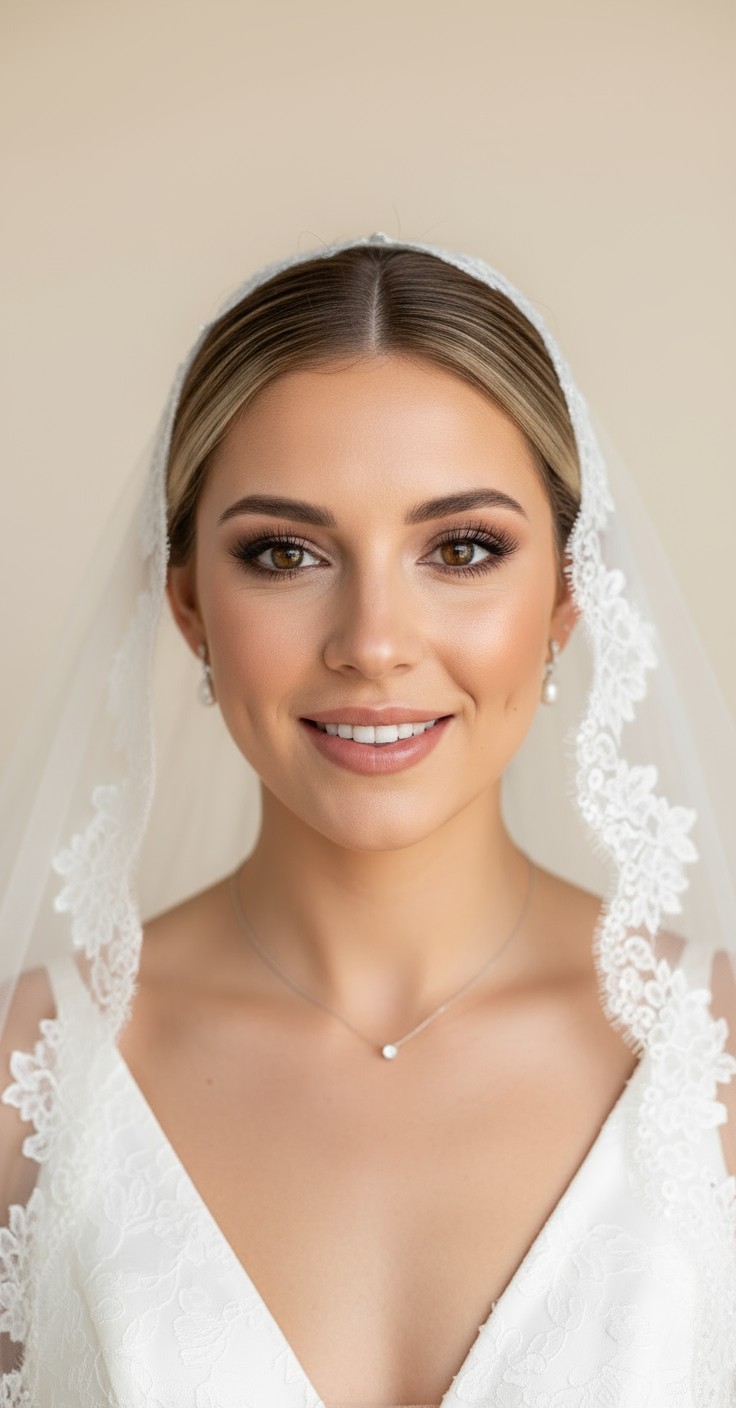 After Updo With Veil On Top